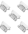 Heavy Duty Stainless Steel Dump Bed Hinges 5 Pack For Trailers And Trucks, Corrosion Resistant Foldable Utility Hinges For Exterior Doors, Industrial Storage Chests, Automotive Applications, five hinges on white
