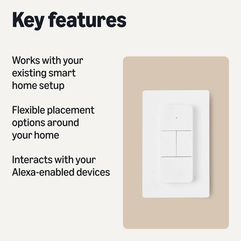 Smart Dimmer Switch And Remote For Music And Routines Alexa Compatible Works With Echo Devices Easy Plug And Play Setup