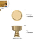 Dimensions of the Champagne Bronze Cabinet Knobs And Round Single Hole Pulls, 10 Pack For Bathroom Cabinets, ZH0075