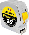 Heavy Duty 1 Inch Wide Tape Measure, 25 Foot Length With PowerLock Style For Fast Locks And Accurate Readouts, Durable Steel Blade