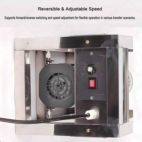 Heavy Duty Viscous Liquid Transfer Pump For Food Grade Fluids Like Honey Syrup And Thick Oils, Beast Mode Flow At 6-10 Kg/Min, Handles 800-4000 Cp, Gear Pump For Food Processing. control panel and reversible speed dial