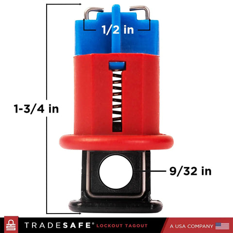 Pro Grade 3 Pack Pin In Circuit Breaker Lockout Device for half inch breaker holes with industrial grade lockout design