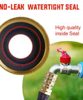 Close-up of Heavy Duty Garden Hose Quick Connect Fittings Set For Three Quarter Inch Hoses Brass Construction With Leak Free Seal