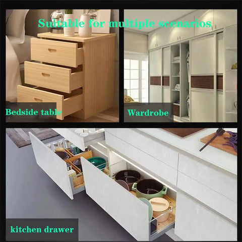 Soft Close Drawer Slides Three Section Full Extension Ball Bearing Side Mount Hardware in Steel for 12 Inch Drawers in various furniture setups