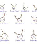 78 Piece Spring Hose Clamp Set With Ten Diameter Sizes 5Mm To 14Mm For Fuel Lines And Hoses, various clamp sizes displayed