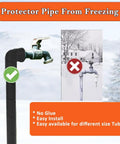 Heavy Duty Black Soft Foam Pipe Insulation Tubing 3 Pack on outdoor faucet to prevent freezing during cold weather.
