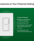 Maestro LED Plus Dual Dimmer And Switch Two In One Control For 75 Watt LED Bulbs And 2.5 Amp Fans Single Pole in white finish