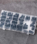 80 Piece Rubber Vacuum Line Cap Assortment Kit For Carburetor Manifold Sealing Repair With 6 Diverse Hose Sizes Including Block Off Plugs To Fix And Seal Air Leaks Quickly And Effortlessly, black rubber caps in organizer case