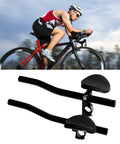 Cyclist using Clip On Aero Bar For Road Bikes Aluminum Alloy Armrest Handlebars With Removable Sponge Pads No Fuss Install