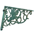 Sturdy Wall Mount Bracket For Kitchen Shelves And Mailbox Projects, Built Tough Decorative Rack With Retro Green Triangle Angel Motif, 26.5 X 18 Cm