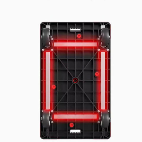 Heavy Duty Foldable Push Cart Platform Dolly With Swivel Wheels Folding Trolley For Office Warehouse And Workshop Use Load Capacity 1100lbs Easy Fold Flat Portable Cart For Moving Heavy Loads, underside view