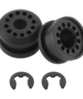 2 Piece Transfer Case Linkage Bushing Grommet Kit For Ram Trucks 2002 To 2010 1500 2500 3500 Keeps Shifts Smooth And Tight Replaces 68078974AA 68078975AA black rubber bushings and E-clips