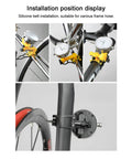Pro Grade Wheel Turning Stand With Dial Indicator For Precise Bike Wheel Alignment And Repair At Home, Scratch-Resistant Nylon And Metal Construction, Black, installation display