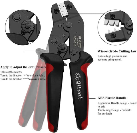 Ratcheting Crimping Tool Kit For DIY Electronics With 1550 Dupont 2.54mm Connectors And 760 JST XH 2.54mm Connectors
