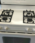 Heavy Duty Cast Iron Burner Grate Replacement Set For Gas Range Four Piece Stove Surface Top Grates on white stovetop
