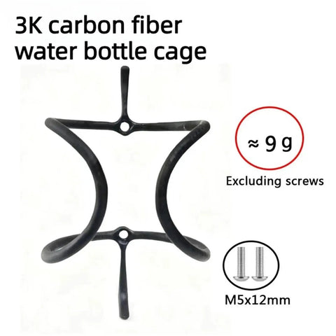 Ultralight Matte Carbon Fiber Water Bottle Cage For MTB And Road Bikes, Grab And Go Lightweight Bottle Holder Bracket