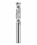 SpeTool upcut spiral router bit, solid carbide, 4 in length, 1/2 in shank, 1/2 in cutting diameter, front view.