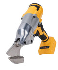 Jiawu Cordless Electric Metal Shears With 360 Degree Rotating Head And Led Light, showing steel blade and ergonomic handle.