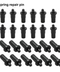 Heavy Duty Black Cabinet Door Repair Pins 24 Pack Abs Plastic Spring Loaded Dampers on a white background.