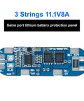 Built Like A Tank Three Series Eight Amp Battery Management Board For 18650 Li Ion Packs exhibiting circuit components.