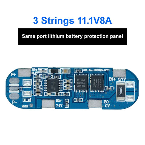 Built Like A Tank Three Series Eight Amp Battery Management Board For 18650 Li Ion Packs exhibiting circuit components.