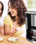 Fully Automatic Drip Glass Coffee Maker With Stainless Steel Insulation One Touch Brew Rotating Head 600ml Capacity