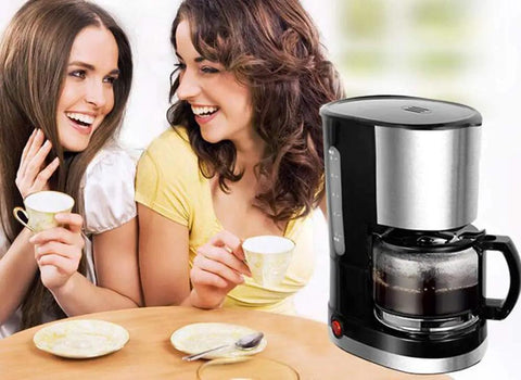Fully Automatic Drip Glass Coffee Maker With Stainless Steel Insulation One Touch Brew Rotating Head 600ml Capacity