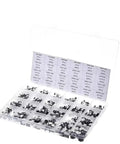 400 Piece SMD Aluminum Electrolytic Capacitor Kit With 24 Value Assortment From 1uF To 1000uF 50V Rating With Storage Case, shown open