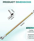 Beefed Up Heavy Duty Golf Cart Tie Rod Assembly For TXT 2001 And Up Gas And Electric, Aluminum Alloy Tie Rod Ends, Replacement Steering Linkage For EZGO TXT Carts, OEM Style 70876-G02 70902-G01 70902-G02, 26.96 in