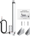 Beefy 12V Heavy Duty Linear Actuator 330 LBS 1500N 12 Inch Stroke Silent IP65 with brackets and wiring, user manual included
