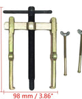 Adjustable Two Jaw Gear Puller Tool Made From Carbon Steel, Built Tough For Gears And Bearings, Pulley Remover, 155mm, shown front view