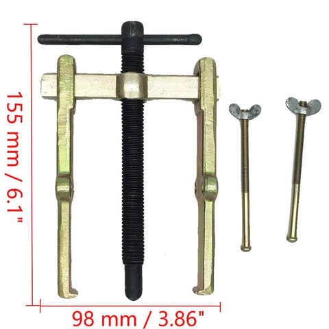 Adjustable Two Jaw Gear Puller Tool Made From Carbon Steel, Built Tough For Gears And Bearings, Pulley Remover, 155mm, shown front view