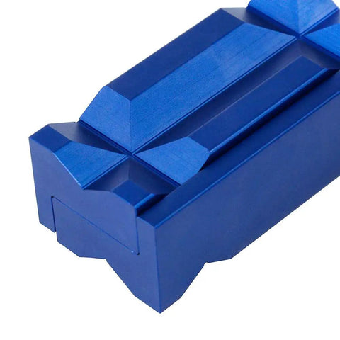 Aluminum 4 Inch Vise Jaw Protective Inserts With Magnetic Back Blue For Easy Pro Grade No Scratch Handling Of Aluminum Fittings During Assembly And Preventing Scarring On Vices