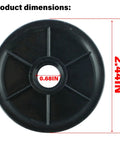 Heavy Duty Garage Door Idler Pulley Replacement For Chamberlain Liftmaster Square Rail Openers showing dimensions 2.44in diameter and 0.68in hole.