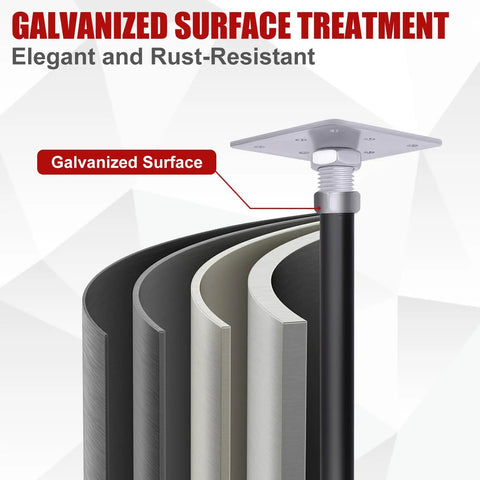 Galvanized surface treatment demonstrating heavy duty house floor jacks solid as a rock adjustable post supports 11 to 16 point 5 inch range.
