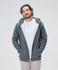 Tall Length Full Zip Fleece Hoodie For Men With Slim Tall Tailored Fit Midweight Comfort Soft Fleece Lining Durable Long Lasting Jacket
