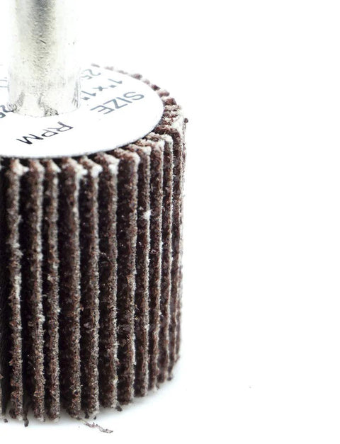 1-inch aluminum oxide flap wheel with 1/4 in shank for drill and grinder, 60 grit