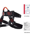 Climbing Harness Belt For Tree Climbing And Outdoor Training Safe Seat Belt Style Half Body Guide with CE certification and instructions