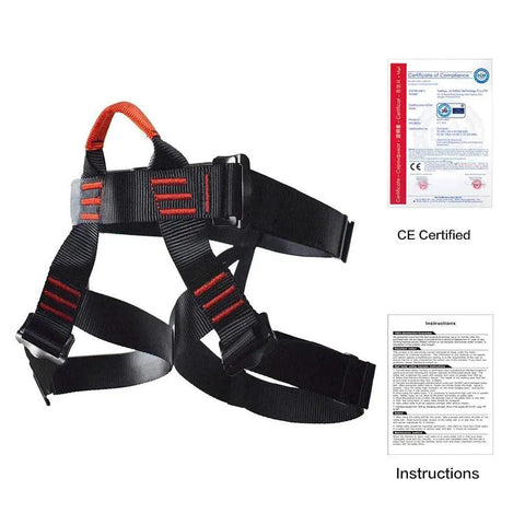 Climbing Harness Belt For Tree Climbing And Outdoor Training Safe Seat Belt Style Half Body Guide with CE certification and instructions