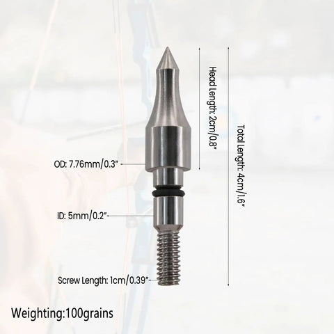 25 Pack Archery Arrow Tips 100 Grain Field Points Screw In For Recurve And Compound Bows Built To Last Tough As Nails Durable