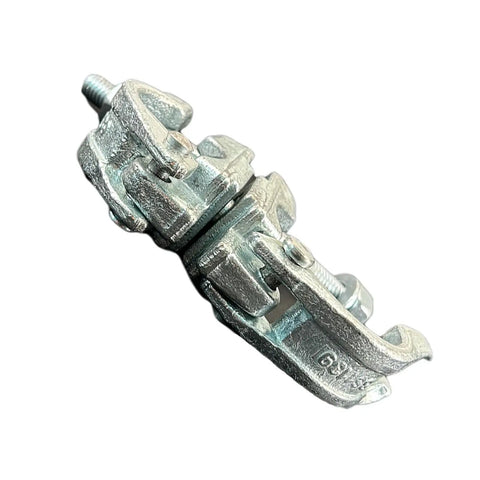 British Swivel Scaffolding Couplers For 1 3/4 To 1 9/10 Inch Tube, Heavy Duty Galvanized Carbon Steel, No Fuss Install, 4 Piece Set For Solid, Safe Pipe Framework close-up
