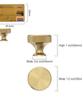 Dimensions of 10 Pack Champagne Bronze Knurled Cabinet Knobs Kitchen Cabinet Handles For Drawer Cupboard Wardrobe Doors Easy Install And Durable Construction ZH0036