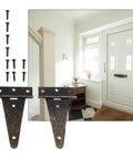 Rotating Concealed Door Hinges 2 Pack Heavy Duty T Hinges For Cabinets And Hanging Doors with screws, interior background