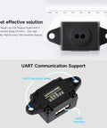 Slick Design D ToF Laser Range Sensor For Pro Robotics Projects Featuring Killer Accuracy Solid Uart Interface and Reliable Indoor Outdoor Measurement Capabilities, compact sensor with UART interface and mounting holes.