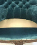 Top Shelf Heavy Duty Brass Upholstery Tack Strips With 11mm Decorative Nail Heads 5 Meters Total Includes 85 Matching Fasteners on upholstered chair.