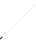Single white tube with black cap, part of Set Of 5 RC Car Antenna Tubes With Caps White Durable Plastic Receiver Antenna Protectors Helps Set Proper Angle For A Strong Signal Easy Install Fits Most RC Cars