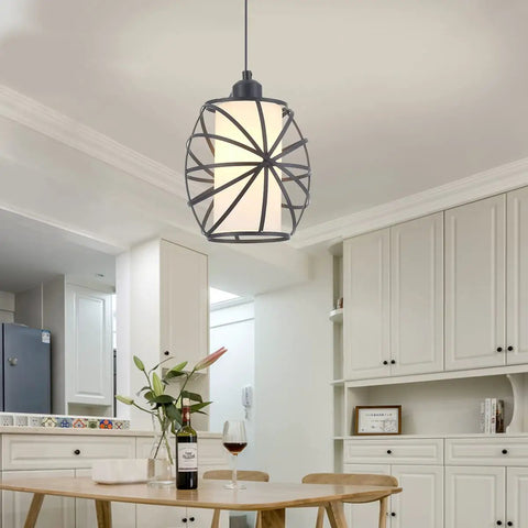 Glass Pendant Plug In Hanging Light With Dimmable Switch Swag Style Lamp For Kitchen Island Bedroom Living Room And Dining Room 16 Ft Cord Easy Install Clear Glass Shade Modern Home Lighting