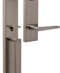 Get That Killer Modern Look For Your Front Door With This Satin Nickel Single Cylinder Keyed Entry Handle Set Complete With Philtower Lever