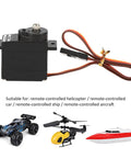 Badass 10g Metal Gear Micro Servo Featuring Solid Core Motor And Lightning Fast Digital Response For 450 Rc Helicopter Builds and Tight Control Upgrades That Go Hard On The Field, shown with connector and compatible RC vehicles.