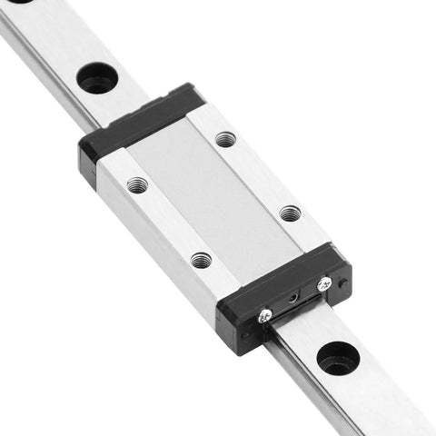 Close-up of Dual MGN9H Carriage Block on Two Pack 350mm Linear Rail Guide Kit for 3D Printers and CNC Machines